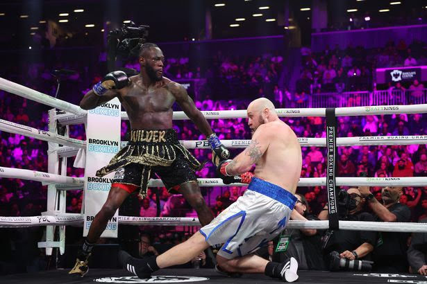 Deontay Wilder knocks out Robert Helenius in first round of comeback fight