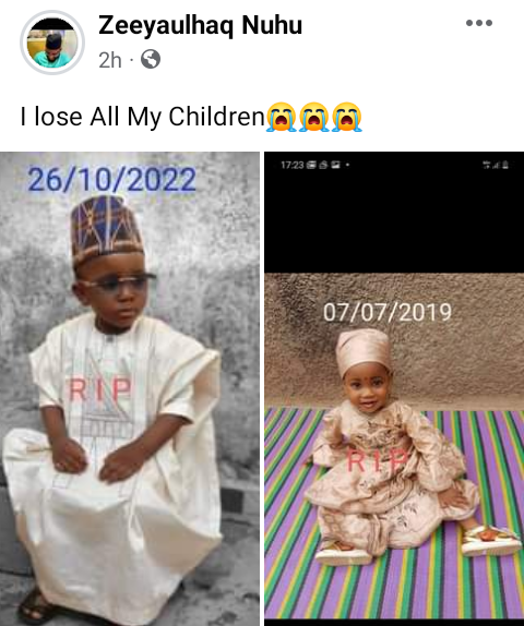 لقد فقدت جميع أطفالي - رجل نيجيري ينعي وفاة طفليه