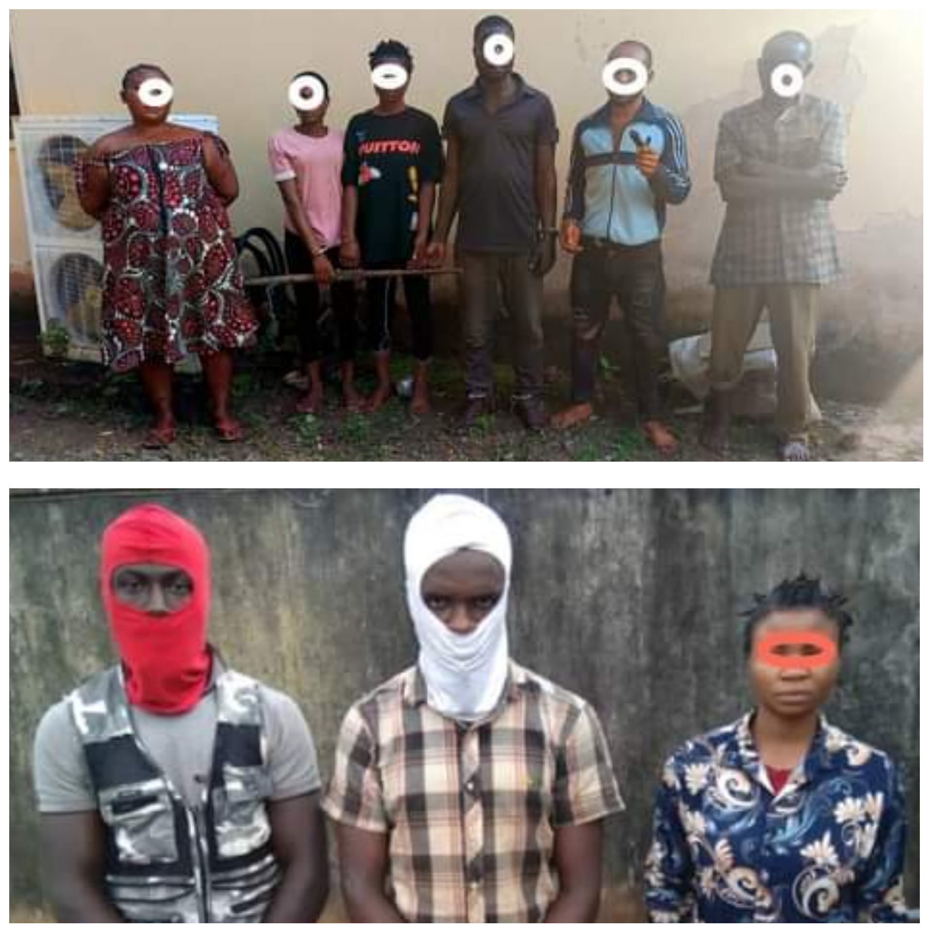 Nove suspeitos presos quando a polícia prende gangue de sequestro usando o Facebook para atrair vítimas em Enugu