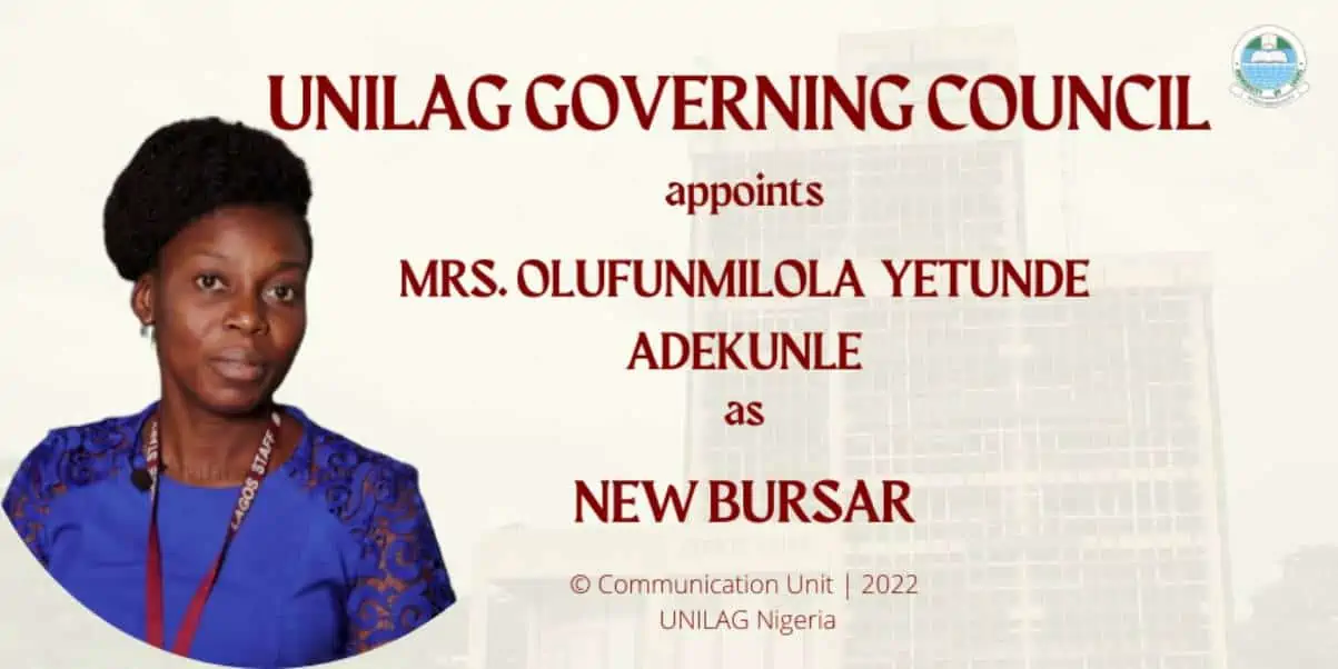 University of Lagos UNILAG Bursar Mrs Adekunle