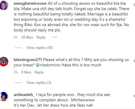 1669485399 637 This is not classy – Rita Dominic dragged over ‘chest revealing