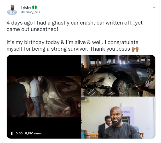 DJ Frisky survives car accident just four days to his