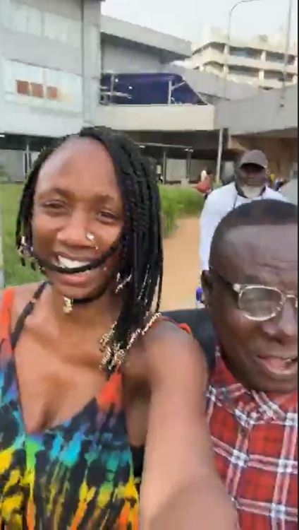 Emotional moment dancer Korra Obidi reunited with family in Nigeria
