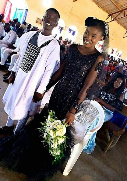 Viral Photos Of Nigerian Bride Who Rocked A Black Dress